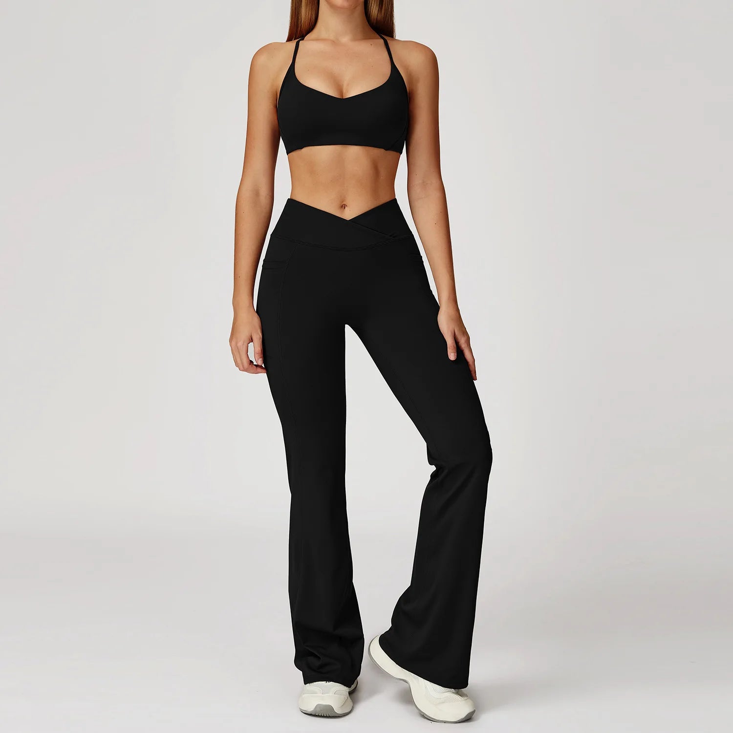 Women Sportswear Yoga Set 2PCS Sport Suit Gym Workout Clothes Women's Tracksuits Fitness Gym Vest High Waist Sports Leggings
