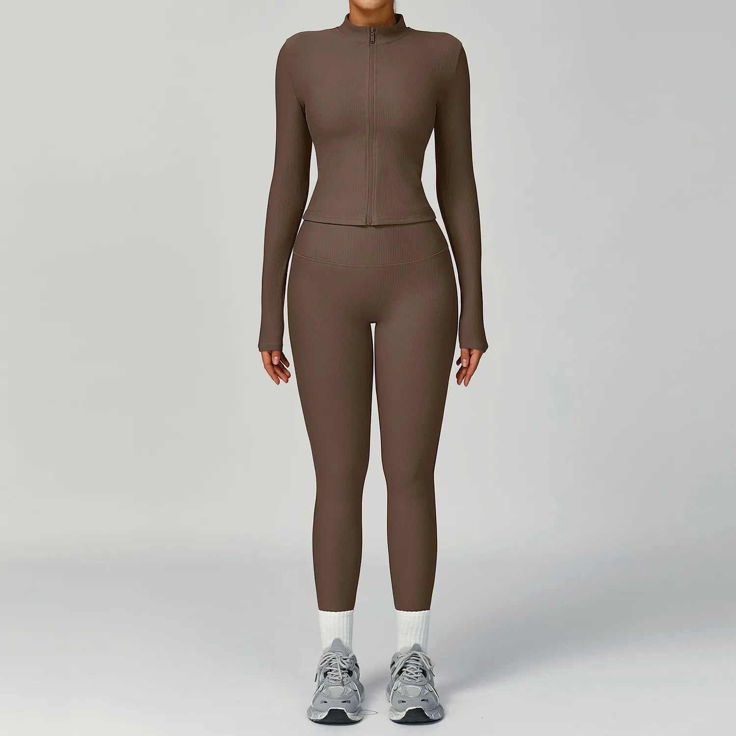 Seamless Ribbed Yoga Sets 2 Pieces Workout Sets Women Gym Suits Ribbed Crop Tank High Waist Shorts Outfits Fitness Running Suit