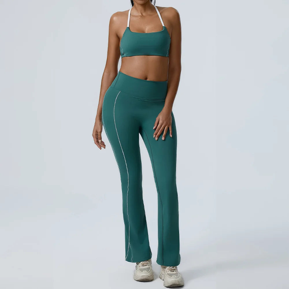 Yoga Set 2 Piece Sportswear Gym Clothes Women Sports Set Sport Bra Top High Waist Shorts Fitness Suit Running Workout Tracksuit