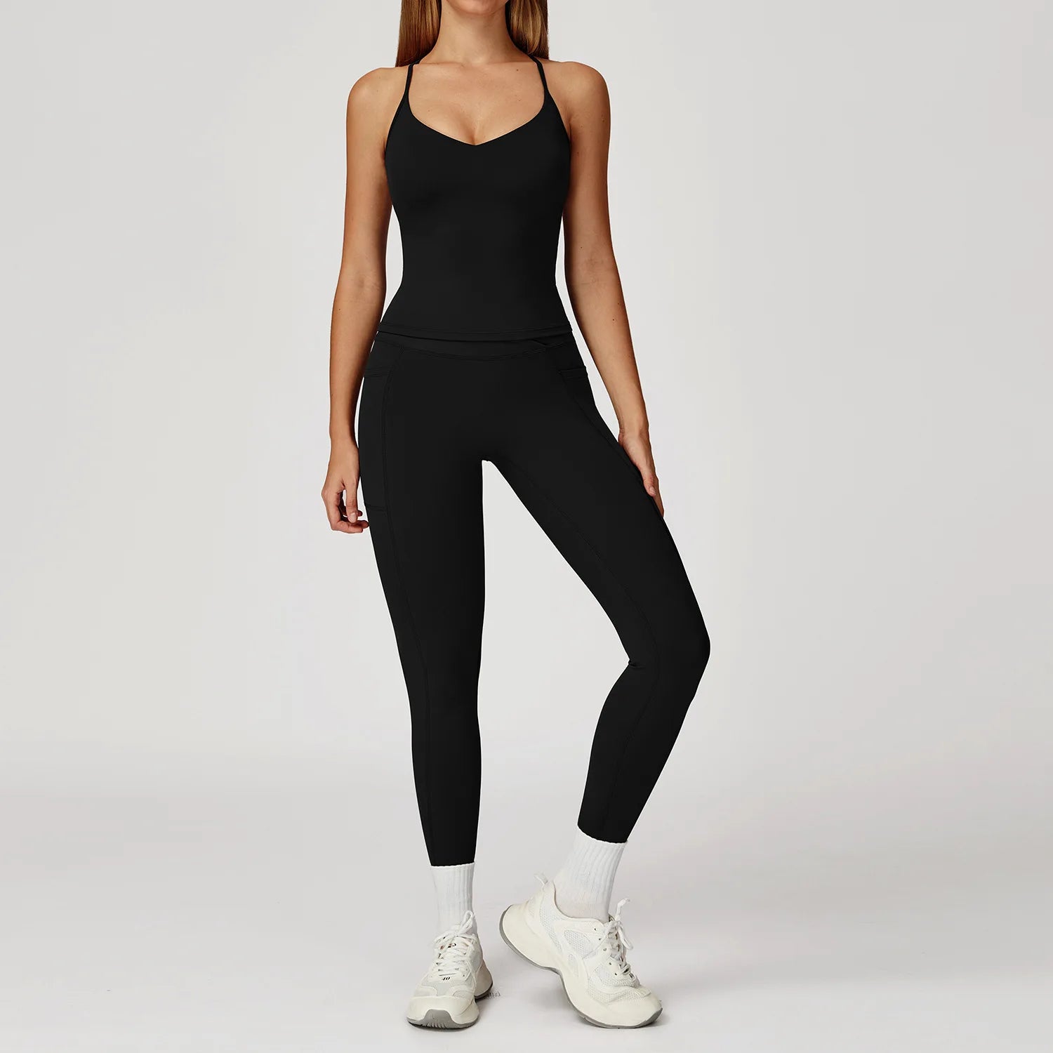 Women Sportswear Yoga Set 2PCS Sport Suit Gym Workout Clothes Women's Tracksuits Fitness Gym Vest High Waist Sports Leggings