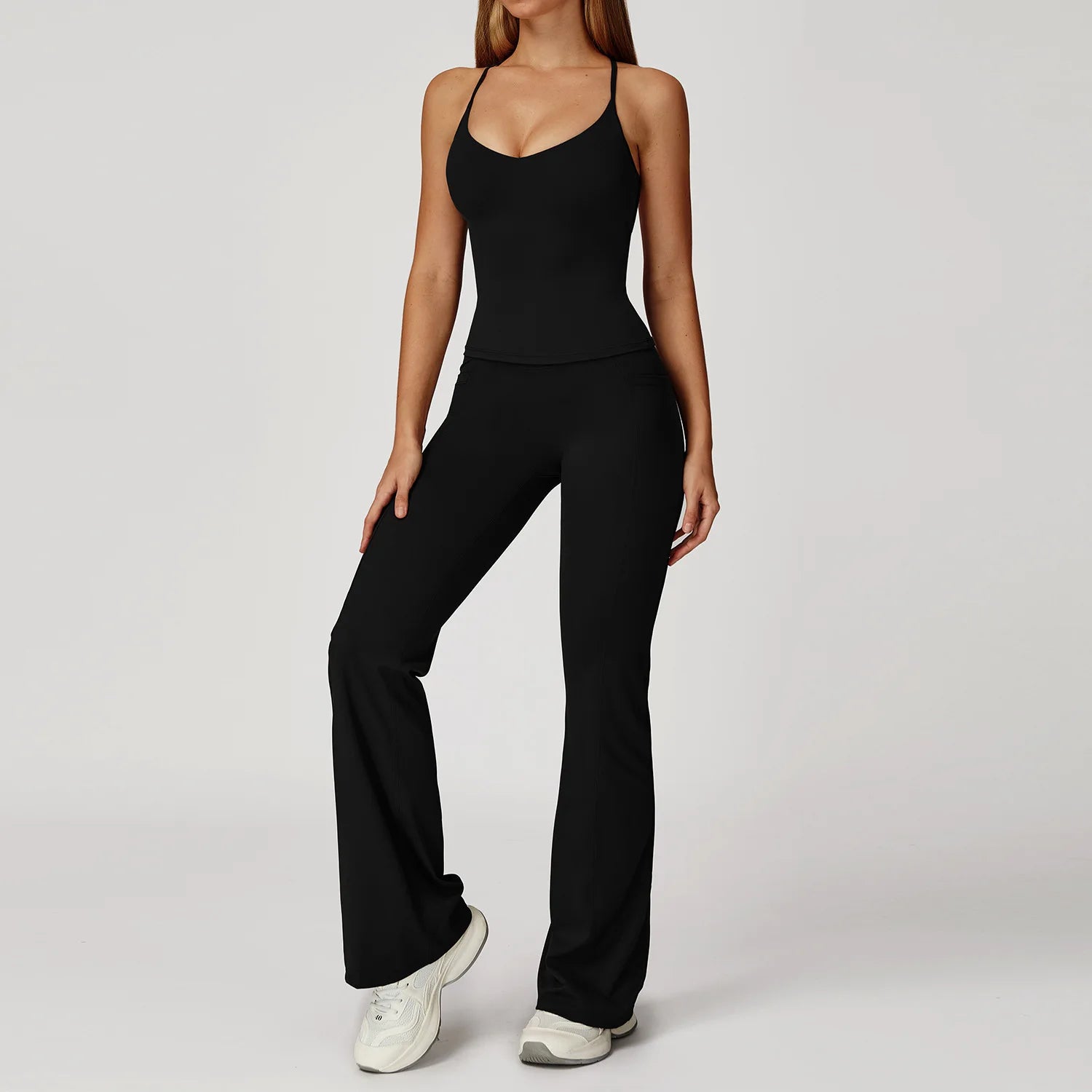 Women Sportswear Yoga Set 2PCS Sport Suit Gym Workout Clothes Women's Tracksuits Fitness Gym Vest High Waist Sports Leggings