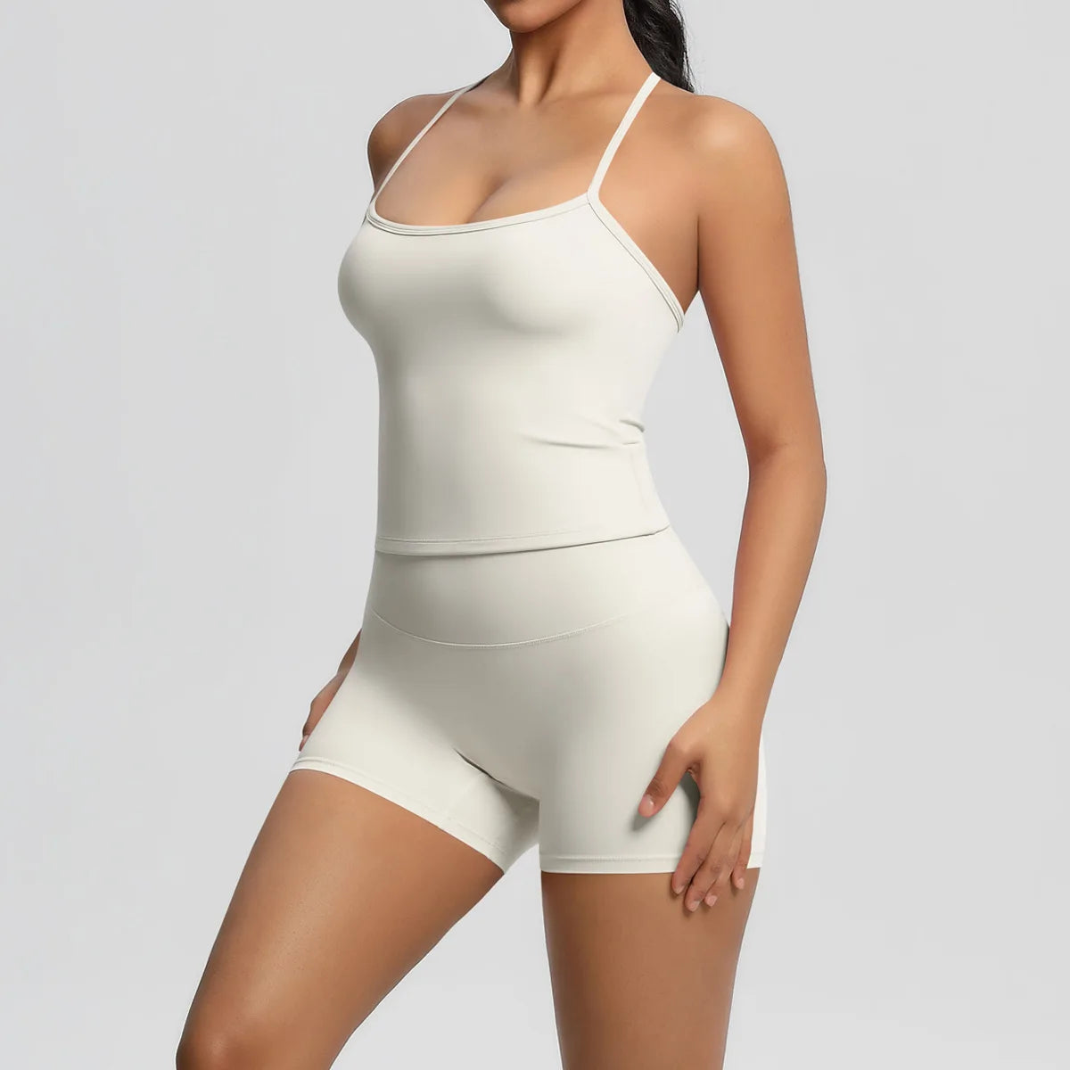 Women Tracksuits 2 PCS Sport Set Shorts Bra Yoga Set Fitness Training Elastic Sportswear Workout Overalls Gym Clothes Yoga Suit