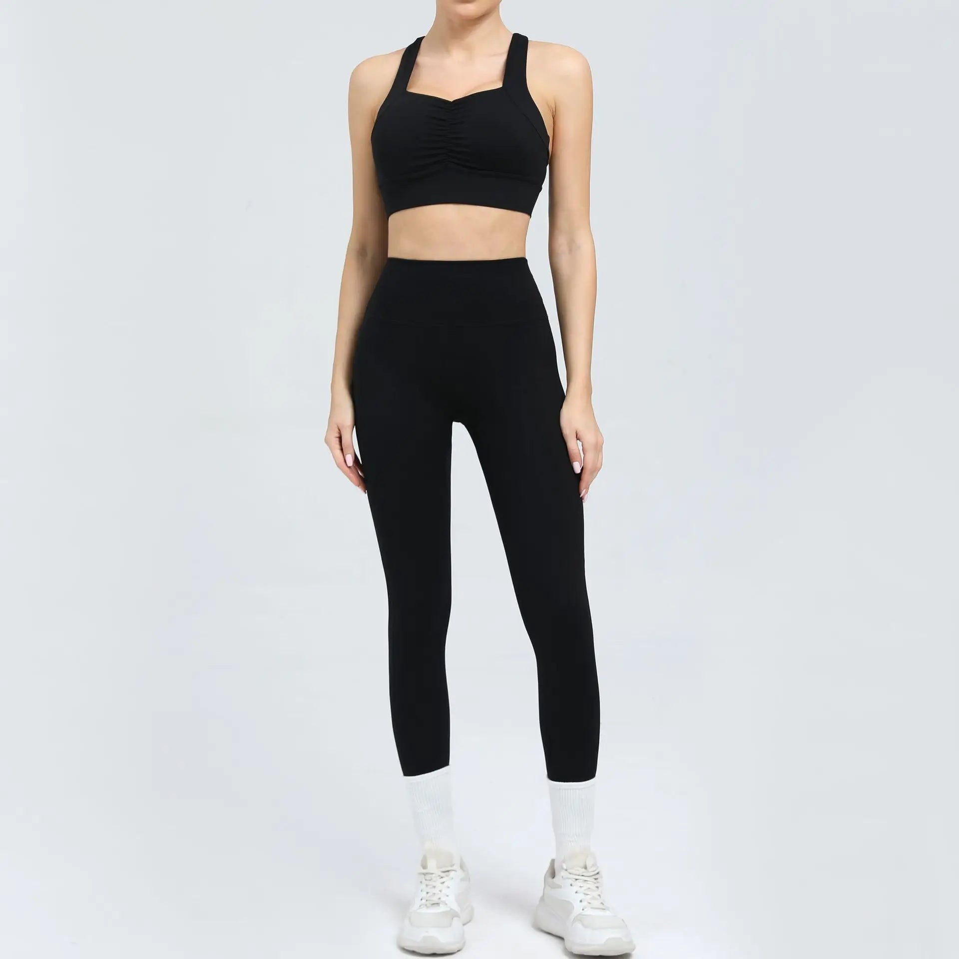 2PCS Sportswear Yoga Set Gym Clothes Yoga Suits For Women Tracksuits Sports Leggings Stretch Fitness Bra Women's Gym Clothing