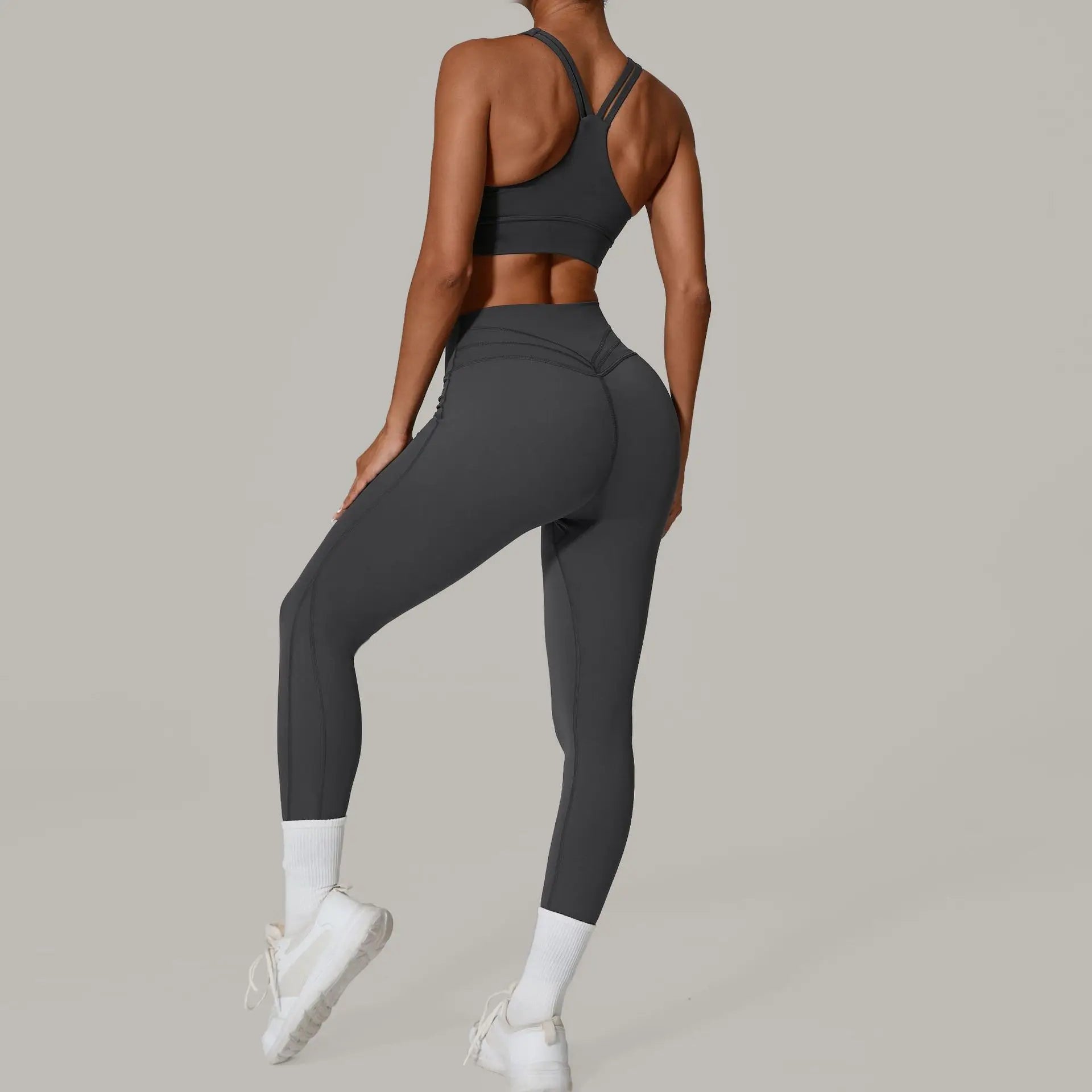 2PCS Sportswear Yoga Set Gym Clothes Yoga Suits For Women Tracksuits Sports Leggings Stretch Fitness Bra Women's Gym Clothing