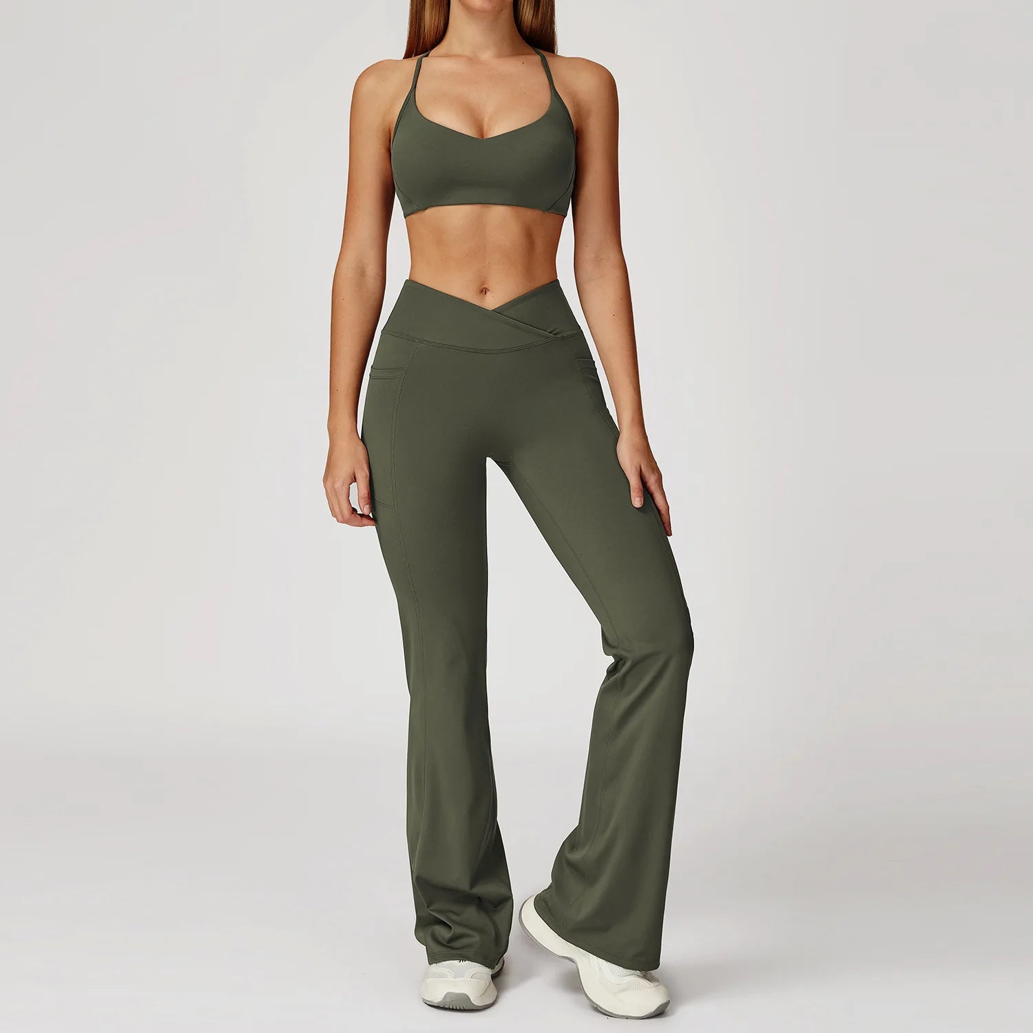 Women Sportswear Yoga Set 2PCS Sport Suit Gym Workout Clothes Women's Tracksuits Fitness Gym Vest High Waist Sports Leggings