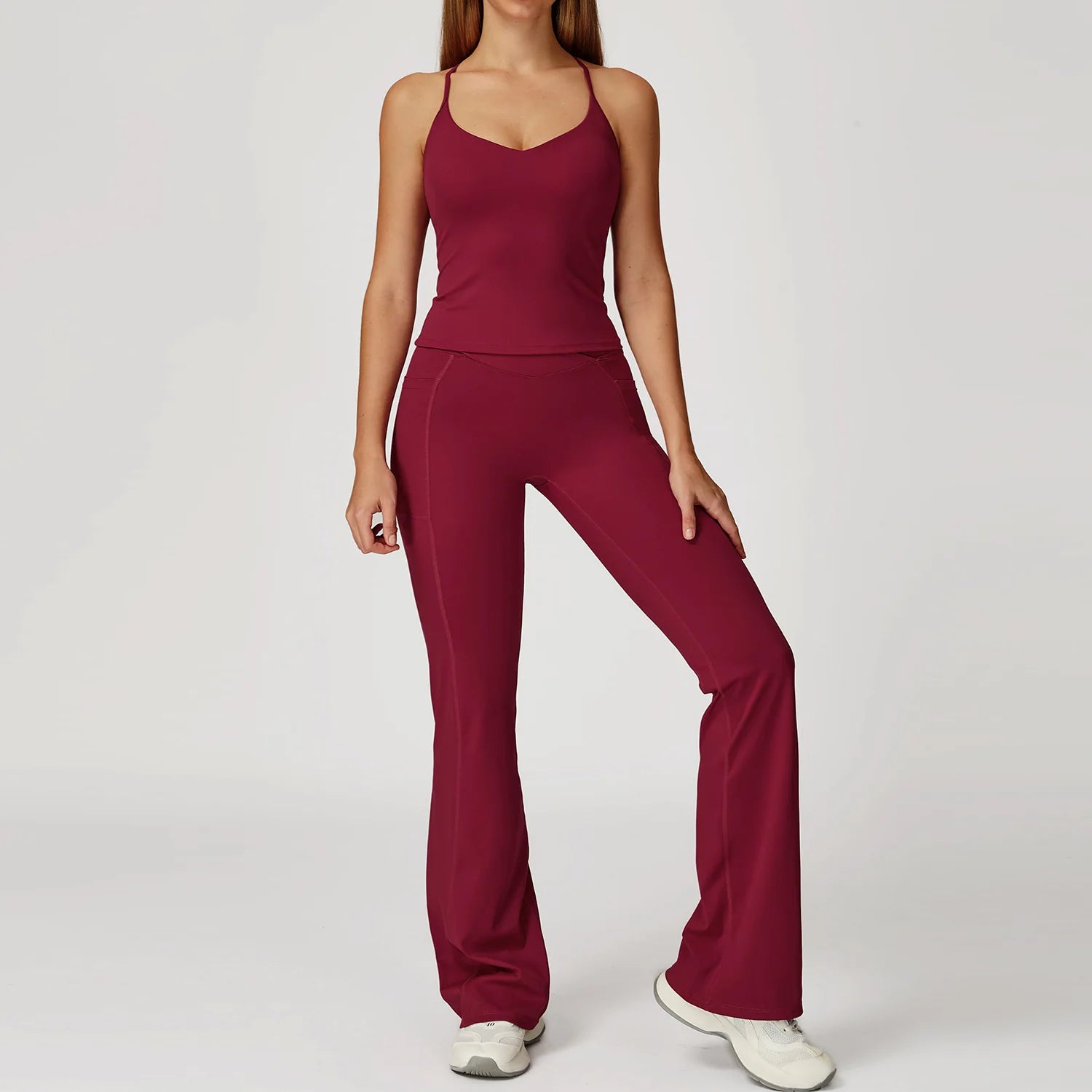 Women Sportswear Yoga Set 2PCS Sport Suit Gym Workout Clothes Women's Tracksuits Fitness Gym Vest High Waist Sports Leggings