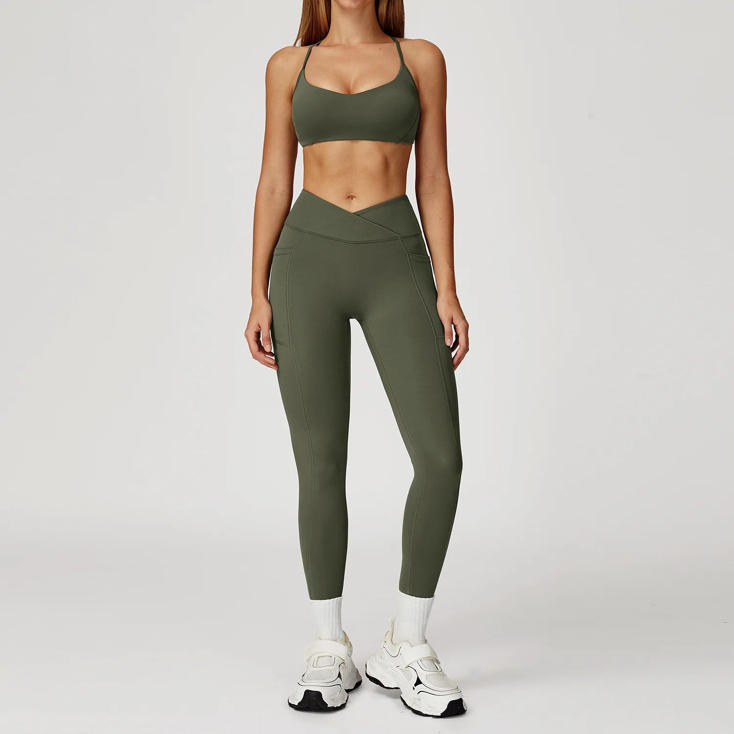 Women Sportswear Yoga Set 2PCS Sport Suit Gym Workout Clothes Women's Tracksuits Fitness Gym Vest High Waist Sports Leggings