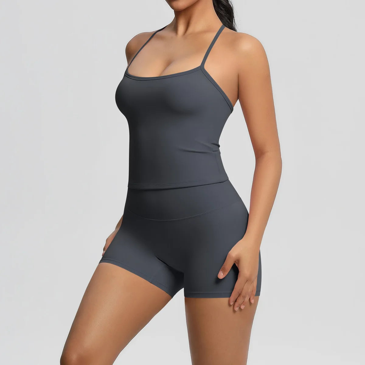 Women Tracksuits 2 PCS Sport Set Shorts Bra Yoga Set Fitness Training Elastic Sportswear Workout Overalls Gym Clothes Yoga Suit