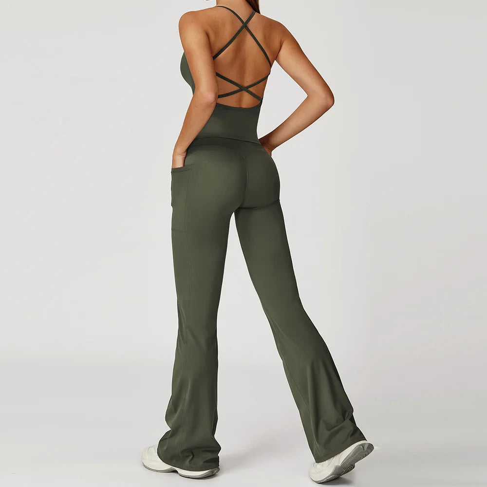 Women Sportswear Yoga Set 2PCS Sport Suit Gym Workout Clothes Women's Tracksuits Fitness Gym Vest High Waist Sports Leggings