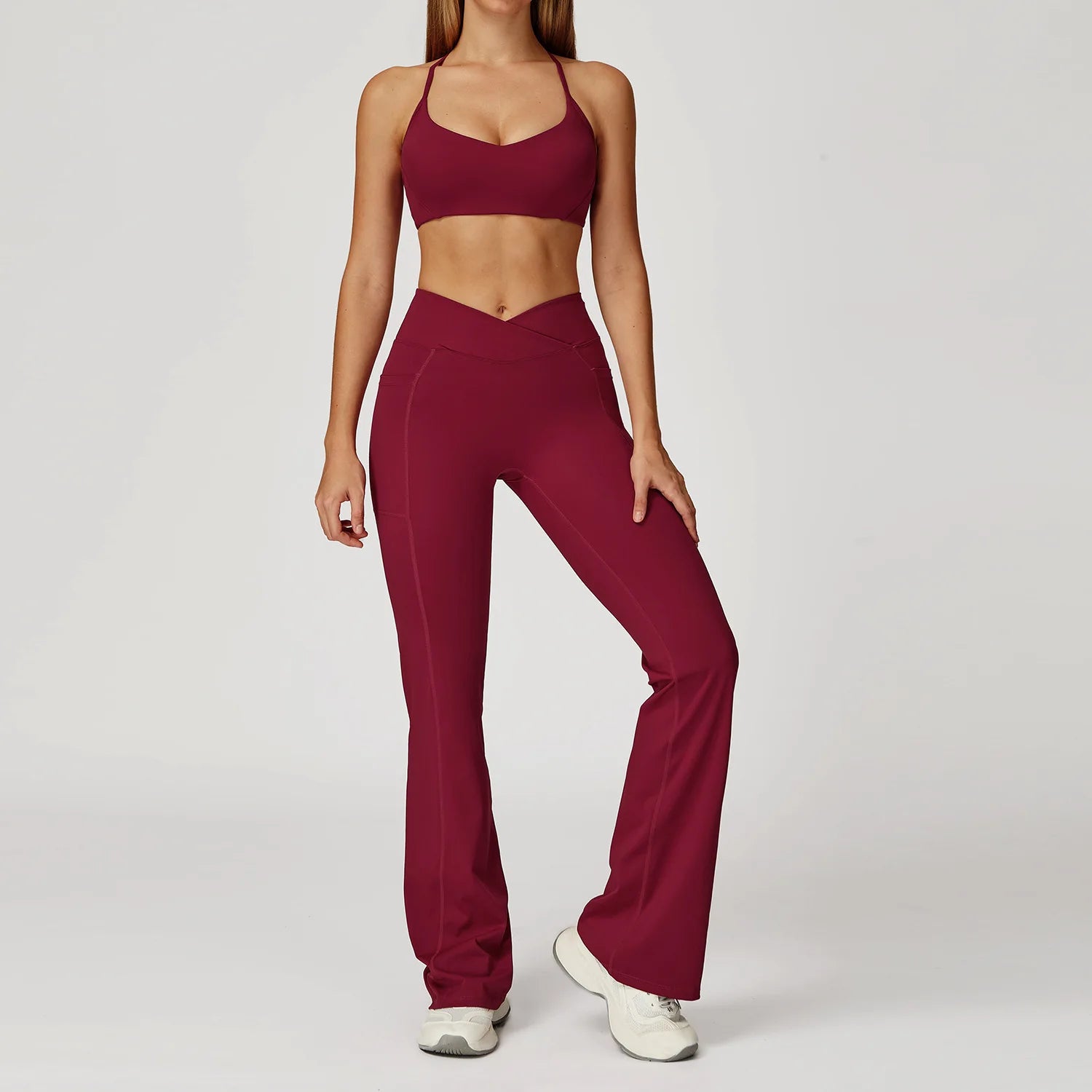 Women Sportswear Yoga Set 2PCS Sport Suit Gym Workout Clothes Women's Tracksuits Fitness Gym Vest High Waist Sports Leggings