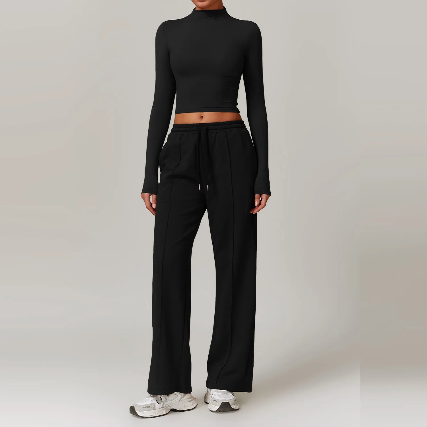Yoga Set 2PCS Women Sportswear Push Up Workout Clothes Sports Suits Gym Legging Fitness Bra Crop Top Long Sleeve  Athletic Wear
