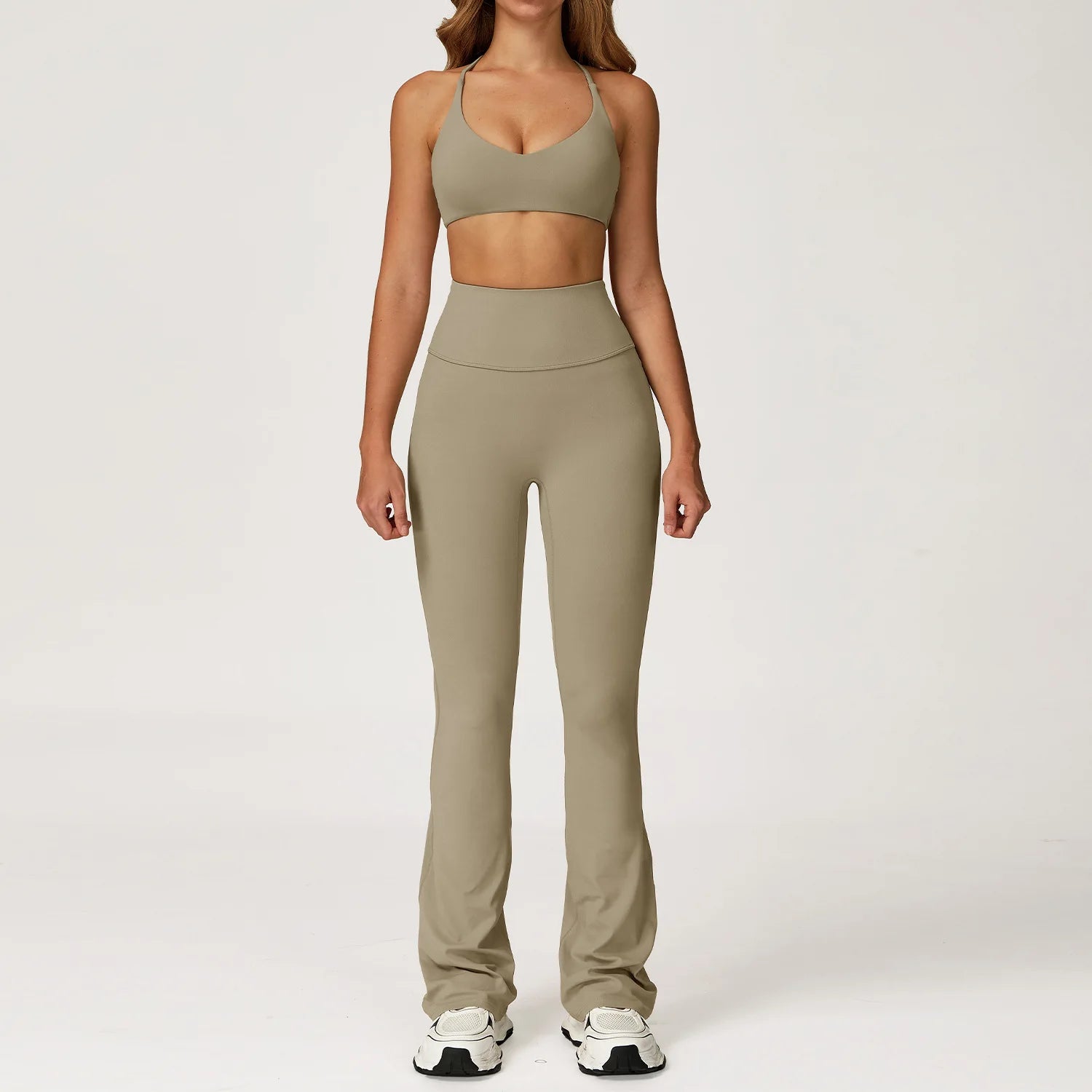 Seamless Yoga Set 2PCS Sportswear Women Workout Clothes Athletic Wear Gym Legging Fitness Bra Crop Top Long Sleeve Sports Suits