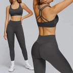 Yoga Set 2 Pieces Sports Suits Women Sportswear Yoga Clothes Athletic Wear Women's Tracksuits Gym Workout Legging Fitness Bra