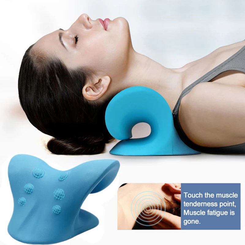Cervical Neck Stretcher & Traction Pillow – Shoulder & Spine Relaxation Device