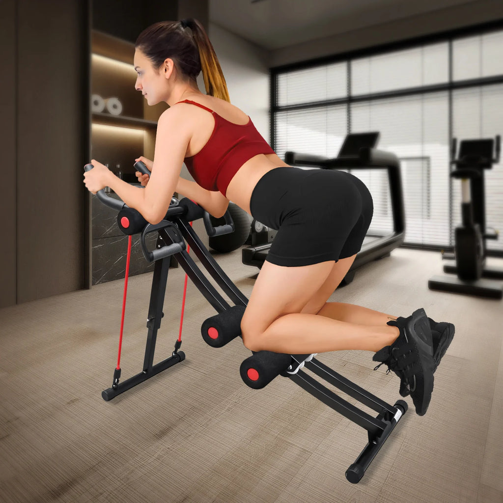 GIKPAL Ab Workout Machine – Foldable Core Trainer with LCD, 440lbs Max