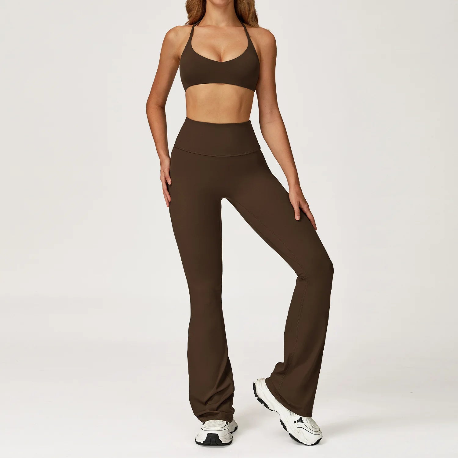 Seamless Yoga Set 2PCS Sportswear Women Workout Clothes Athletic Wear Gym Legging Fitness Bra Crop Top Long Sleeve Sports Suits