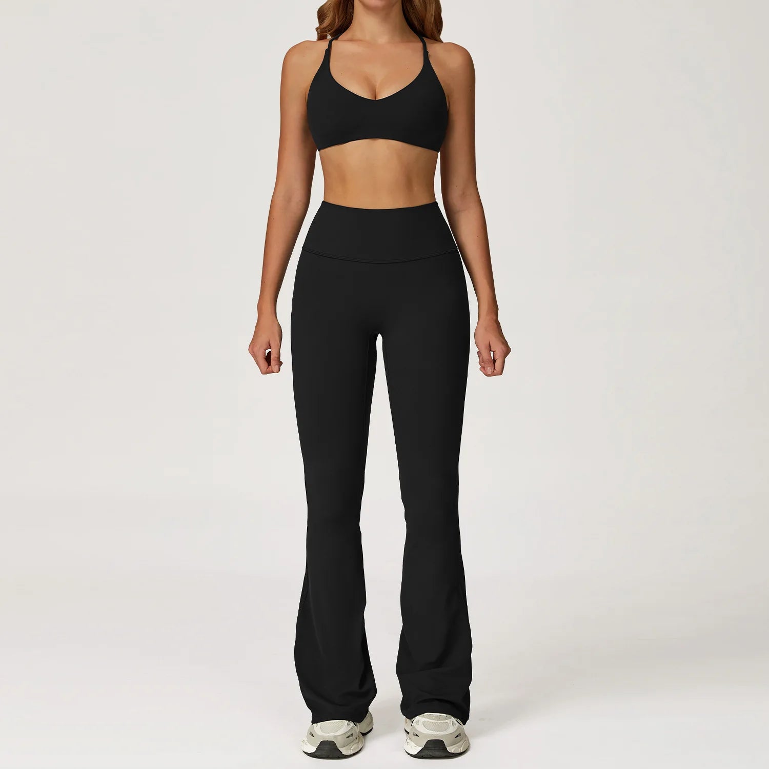 Seamless Yoga Set 2PCS Sportswear Women Workout Clothes Athletic Wear Gym Legging Fitness Bra Crop Top Long Sleeve Sports Suits