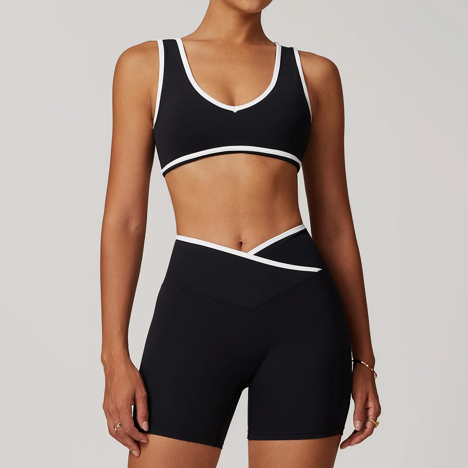 2 Pieces Gym Set Women's Sportswear Sports Bra Top High-waisted Long Pants Tracksuits Suitable For Outdoor Sports Workout Suit