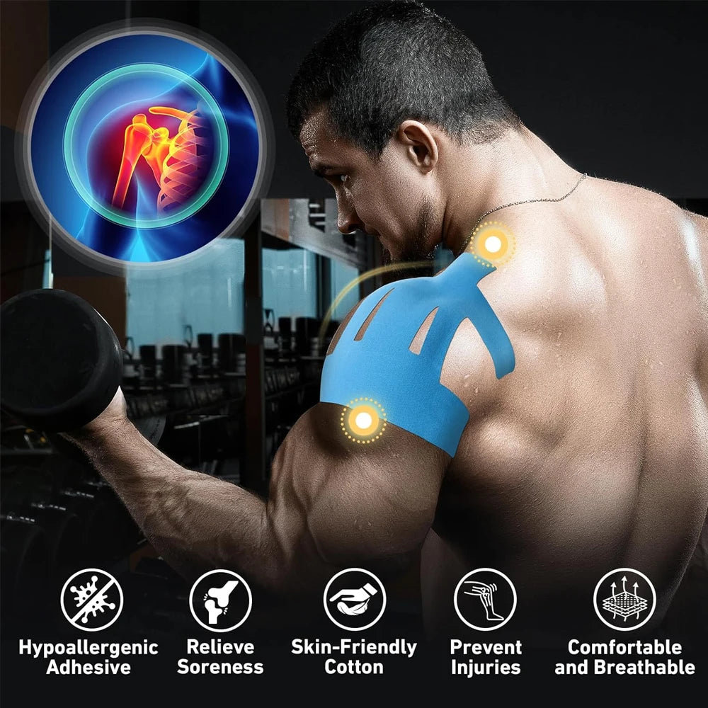 10 PCS Kinesiology Tape for Shoulder Precut, Shoulder Tape