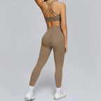 Yoga Set 2 Pieces Sports Suits Women Sportswear Yoga Clothes Athletic Wear Women's Tracksuits Gym Workout Legging Fitness Bra