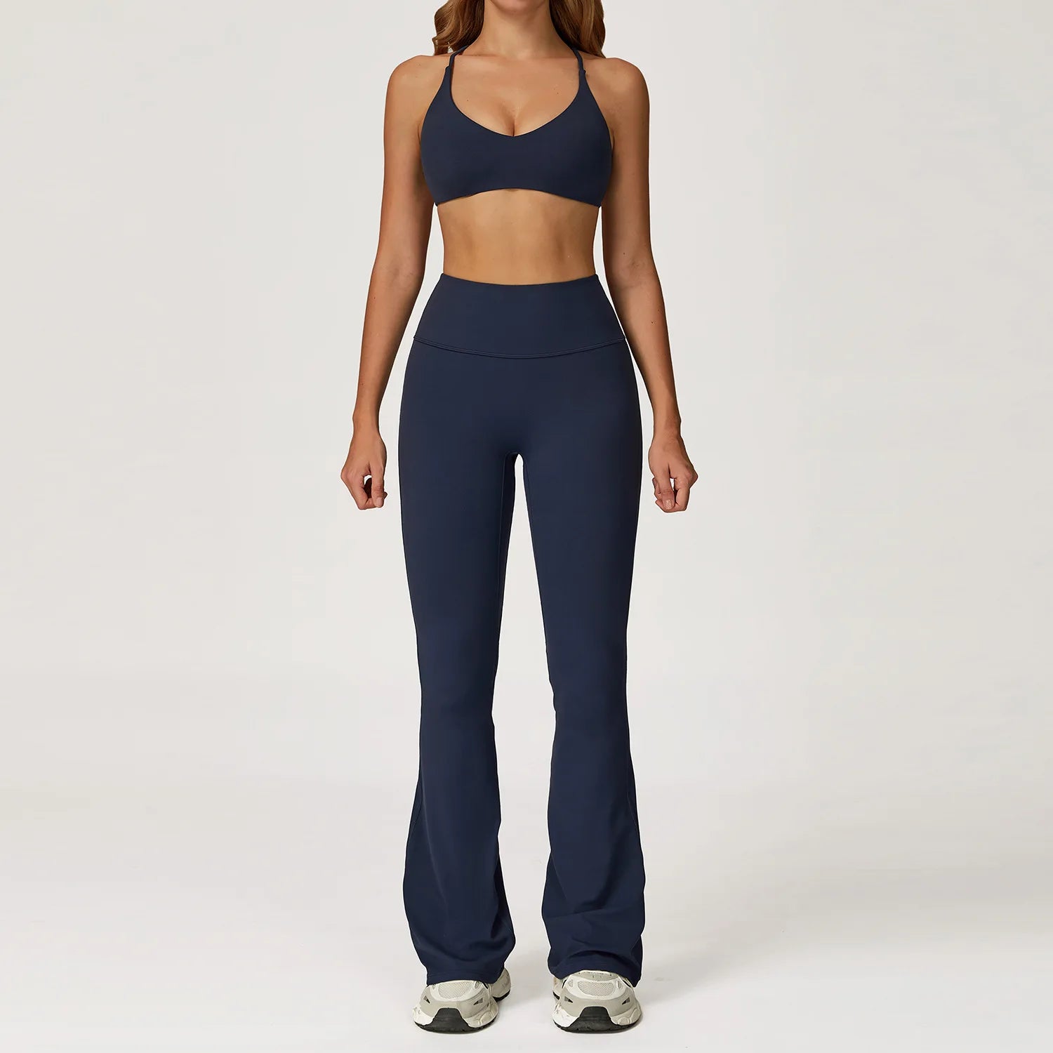 Seamless Yoga Set 2PCS Sportswear Women Workout Clothes Athletic Wear Gym Legging Fitness Bra Crop Top Long Sleeve Sports Suits