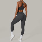 2PCS Sportswear Yoga Set Gym Clothes Yoga Suits For Women Tracksuits Sports Leggings Stretch Fitness Bra Women's Gym Clothing