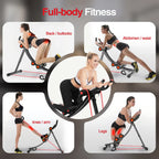 GIKPAL Ab Workout Machine – Foldable Core Trainer with LCD, 440lbs Max