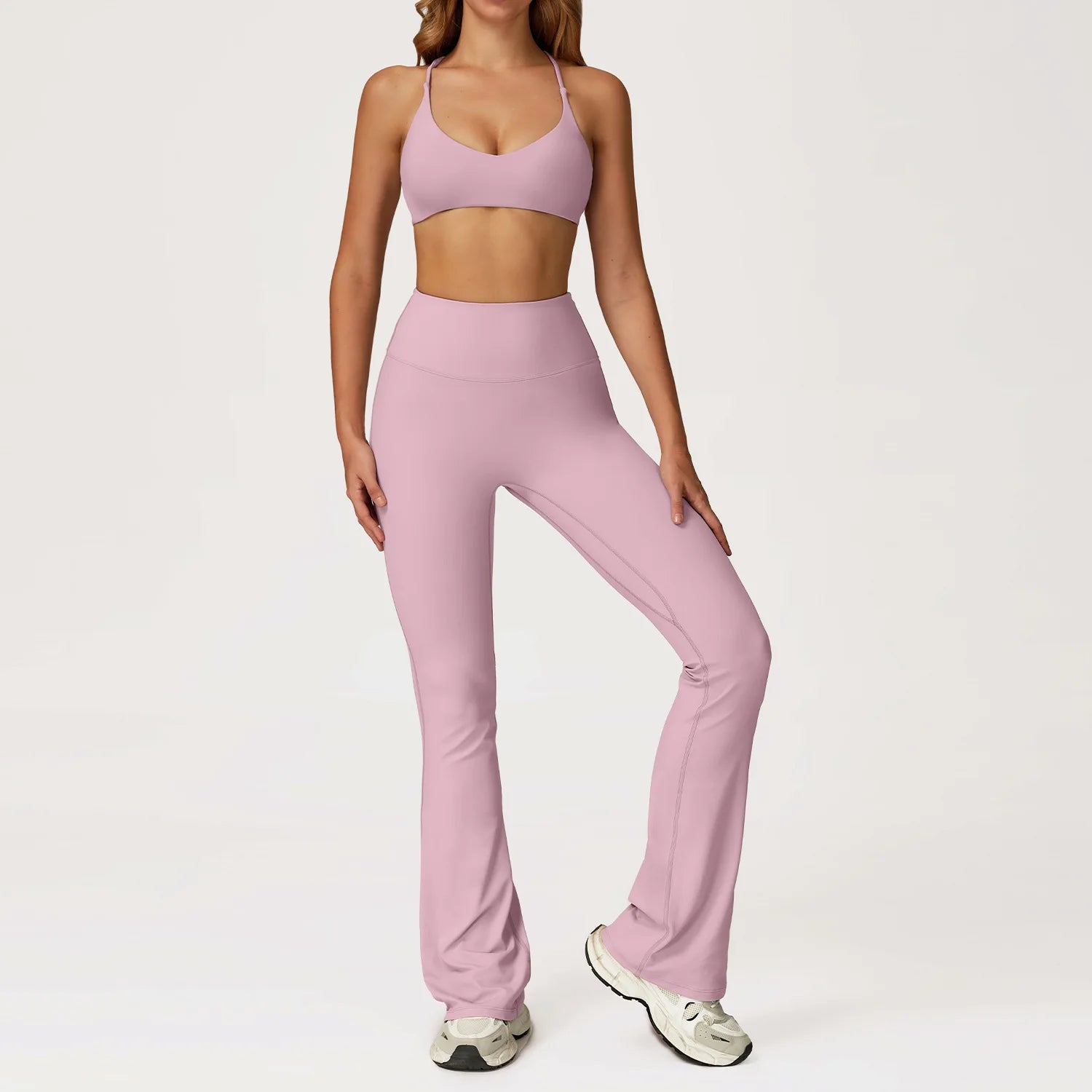 Seamless Yoga Set 2PCS Sportswear Women Workout Clothes Athletic Wear Gym Legging Fitness Bra Crop Top Long Sleeve Sports Suits