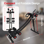 GIKPAL Ab Workout Machine – Foldable Core Trainer with LCD, 440lbs Max