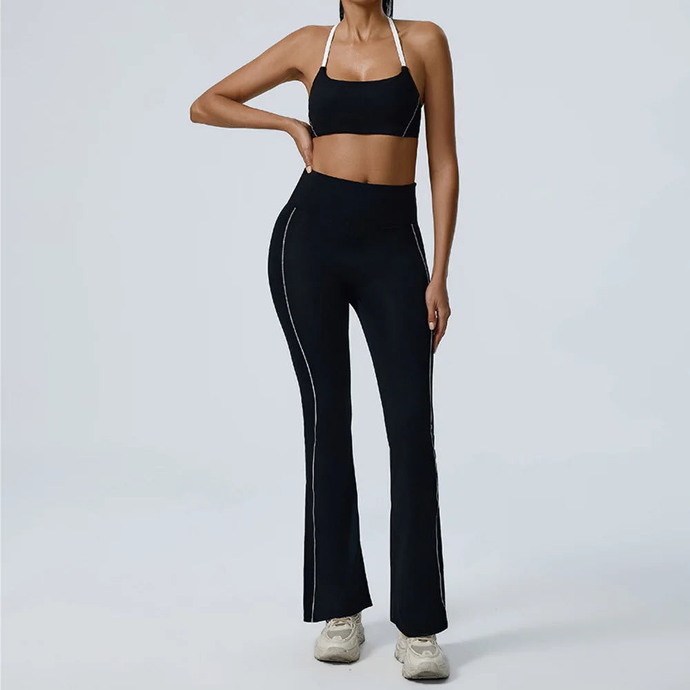 Yoga Set 2 Piece Sportswear Gym Clothes Women Sports Set Sport Bra Top High Waist Shorts Fitness Suit Running Workout Tracksuit